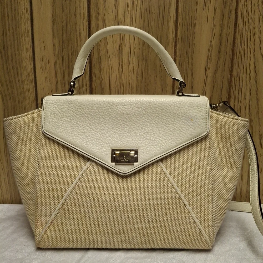 Kate Spade Laurel Wesley Place Convertible Crossbody Satchel 14"×9" - Picture 1 of 9